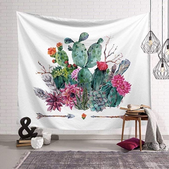Accessories - Colorful Succulents and Cactus Tapestry